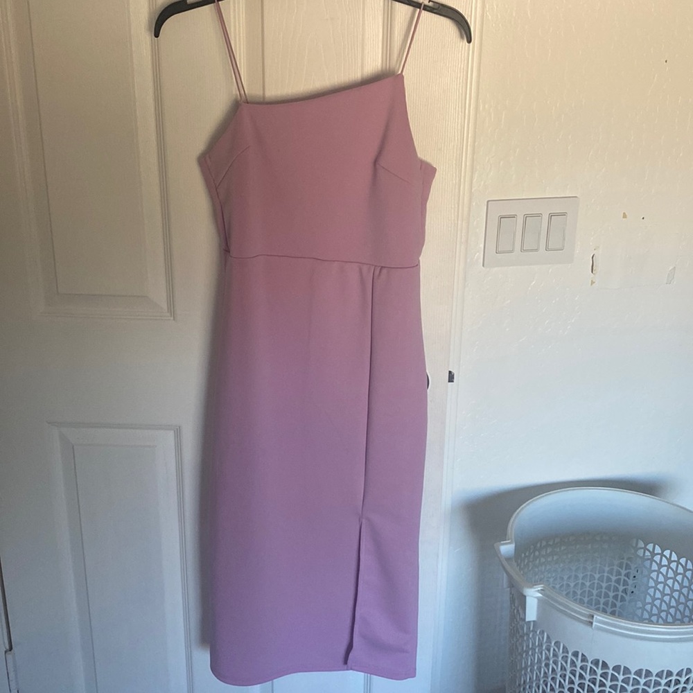 Pink asymmetrical dress